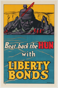 Beat Back The Hun Propaganda Poster World War I
