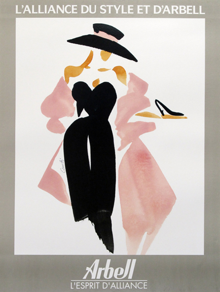 ARBELL FASHION ADVERTISING POSTER by Conetti printed 1980