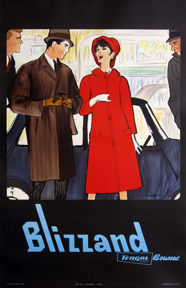 Blizzand Tergal (Couple) Vintage Fashion Poster by Rene Gruau