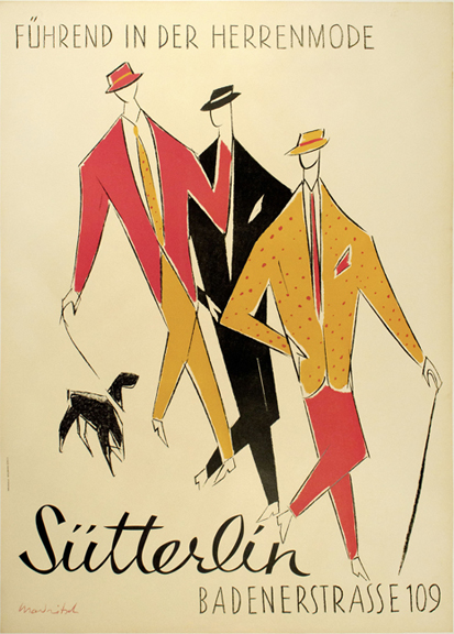 Sutterlin Vintage Fashion Poster by Karl Madritsch