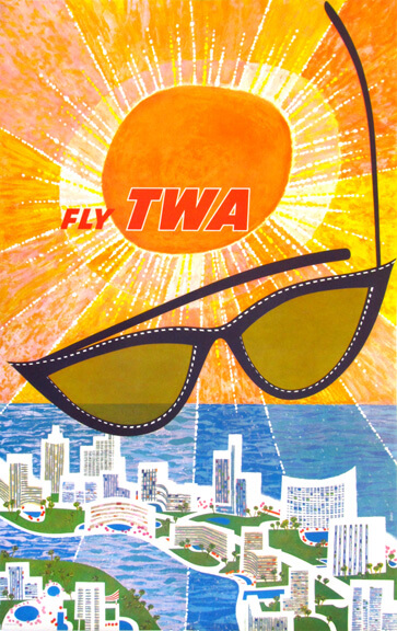 Fly TWA Florida (no text) by David Klein
