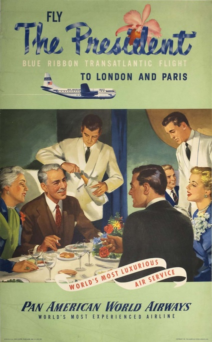 Pan Am Airline Travel Poster reproduction. London
