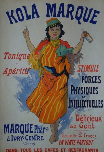 1895 French Art Nouveau Poster, Kola Marque