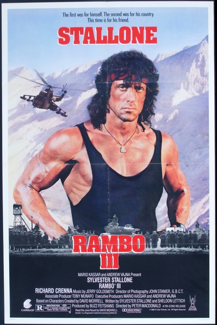 Rambo III Sylvester Stallone movie poster print 1988 