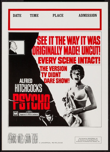 Psycho 1960 Retro  Movie Poster A0-A1-A2-A3-A4-A5-A6-MAXI 286