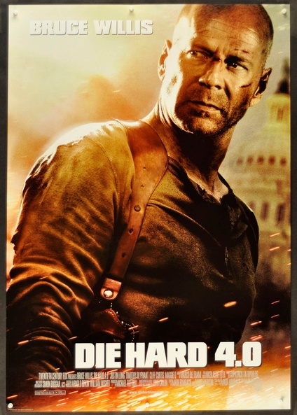 cinema Live free or Die Hard Action Movie Posters Wall chart A3 size film 