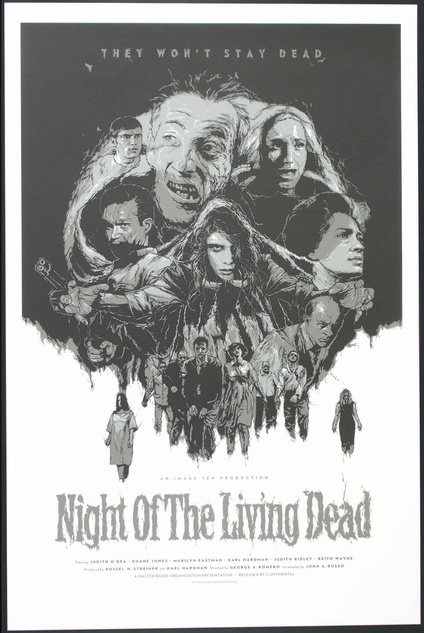 Night of the Living Dead Movie Art Large Poster Print Gift A0 A1 A2 A3 A4 Maxi