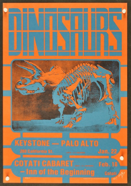 In the Days of the Dinosaurs Vintage Concert Poster, 1986 at