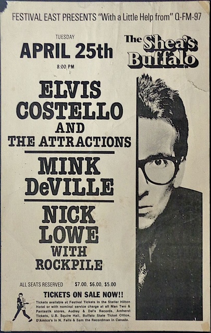 Elvis Costello / Mink DeVille: Buffalo 1978 | Music Posters