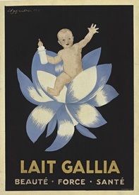 Lait Gallia, 1931: Leonetto Cappiello's Baby in the Flower—A Rare Advertising Masterpiece