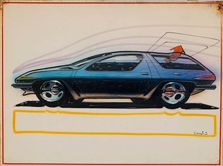 1970 Mustang Original Concept Car Art