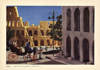 Rome – TWA Diorama – Rex Werner Original Vintage Travel Poster