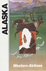 ALASKA — Western Airlines (Original Vintage Travel Poster)