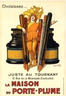 Original Jean d'Ylen Vintage Poster – Juste au Tournant, La Maison du Porte-Plume, Authenticated Ant