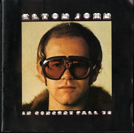 Elton John Tour Program
