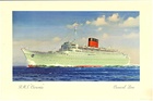 RMS Caronia Cunard Line Cruise Ship Poster (1947) – C.E. Turner | Original Vintage Ocean Liner Trave