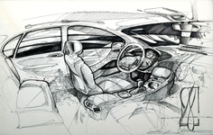 Oldsmobile Interior Concept Art 