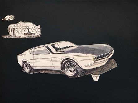 1970 Mustang Original Concept Car Art
