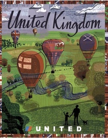 United Kingdom United Airlines - 2004 - Nigel Owen - Travel Poster