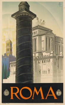Roma Travel Poster c.1930 by Virgilio Retrosi – Italian Lithograph