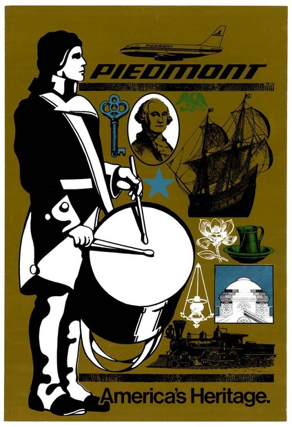 Piedmont American Heritage travel poster