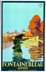 Fontainebleau Avon Vintage PLM Railway Poster – Julien Lacaze Original French Travel Lithograph