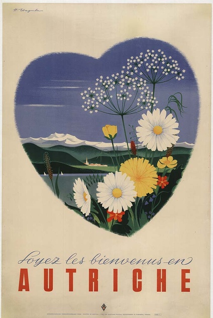 Autriche (Austria) – Original Vintage Travel Poster – Welcome to Austria