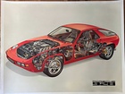 Porsche 928 Cutaway Techical Art poster