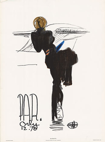 Air France PAR Orly Vintage Poster – Florent F. Margaritis Serigraph (1970)