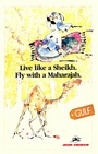 Air India - Live like a Sheikh Gly with a Maharajah | Travel Poster | Gulf