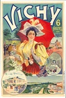 Vichy – 6 Heures de Paris | 1895 Sala Original Art Nouveau Travel Poster