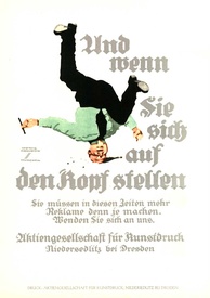 Auf Den Kopf Stellen (bookplate) 1926
