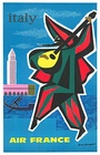 Air France Italy Vintage Poster – Venice Carnival by Guy Georget