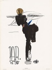 Air France PAR Orly Vintage Poster – Florent F. Margaritis Serigraph (1970)