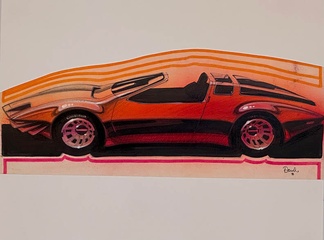 1970 Mustang Original Concept Car Art