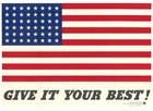 Give It Your Best | U.S. 48 stars flag)