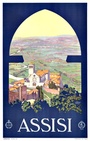 Original 1936 Assisi Travel Poster — Vittorio Grassi, ENIT Linen-Backed Lithograph