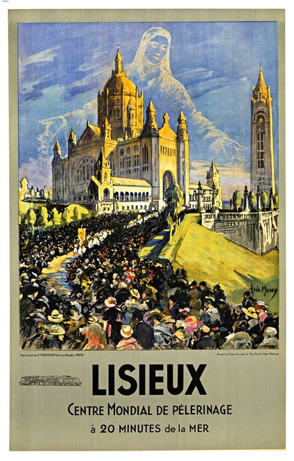 Lisieux France Vintage Travel Poster – Basilica of Saint Thérèse Pilgrimage | French Railway Lithogr