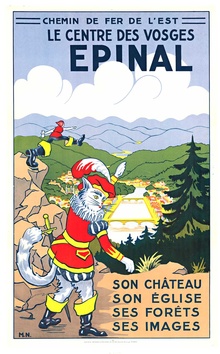 Épinal – Le Centre des Vosges | Original Vintage French Railway Travel Poster (Chemin de Fer de l’Es