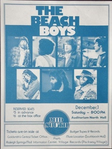 Beach Boys: Raleigh 1973 (Handbill)
