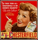 Claudette Colbert Chesterfield Cigarettes