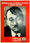 Italian Anti-Hitler Political Poster | “Affidereste il vostro futuro a quest’uomo?” PSI Rome