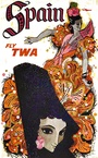 Spain Fly TWA (Flamenco dancers). Artist David Klein. Professional acid-free archival linen backed;