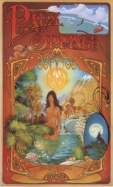 Palm Springs “The Desert Oasis” 1969 Poster – Bill Ogden Psychedelic California Art