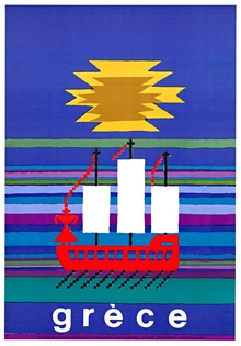 Grece (Greece) travel poster