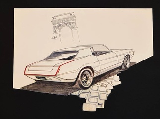 1970 Mustang Original Concept Car Art