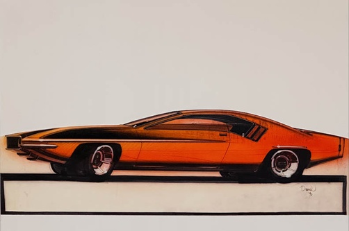 1970 Mustang Original Concept Car Art