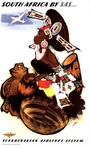 Original SAS South Africa Vintage Travel Poster – Otto Nielsen Scandinavian Airlines System
