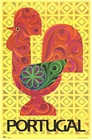Portugal rooster original travel poster
