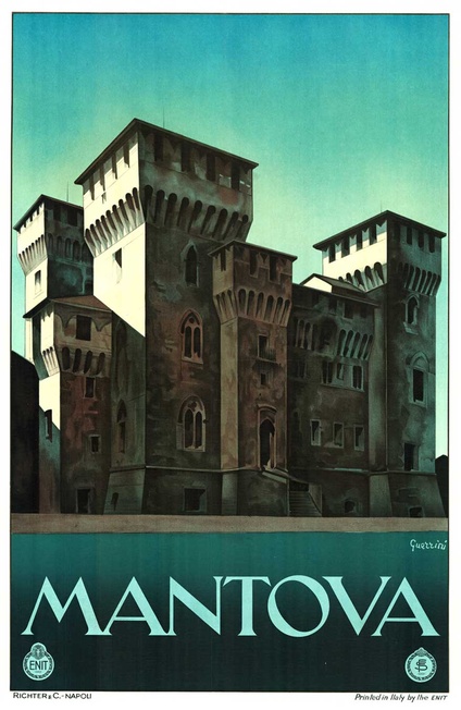 MANTOVA — Original Linen-Backed Italian Travel Poster (ENIT), Castello di San Giorgio